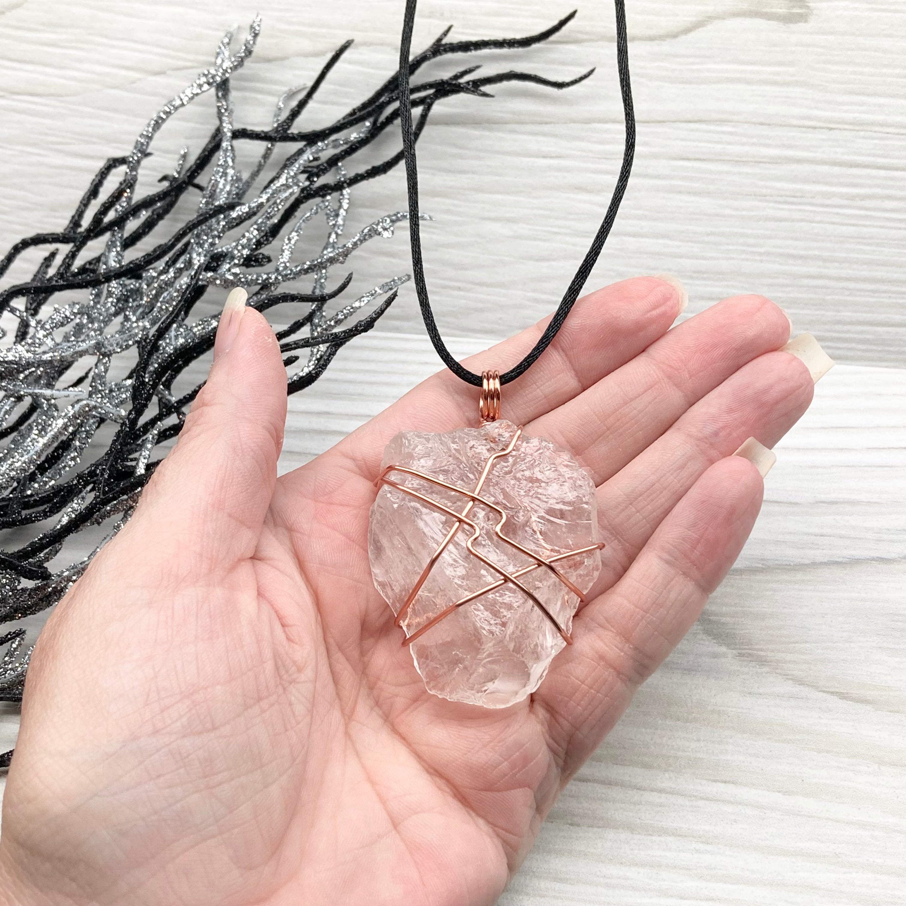 CXD-GEM Wire Wrapped Raw Gemstone Crystal Pendant India | Ubuy