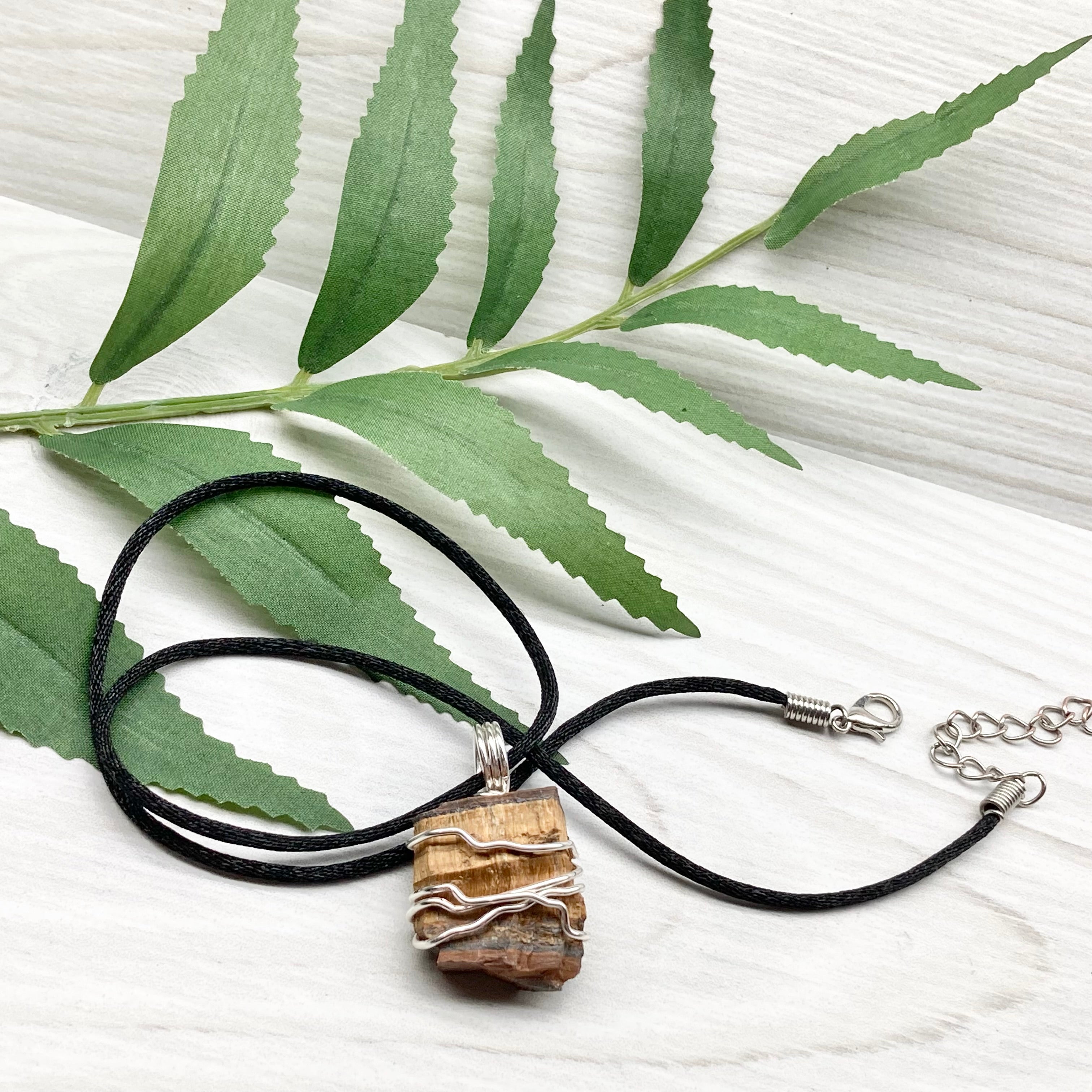 Tiger Eye Necklace. 304 Surgical Stainless Steel Chain. Raw cut Tiger popular Eye slab pendant.