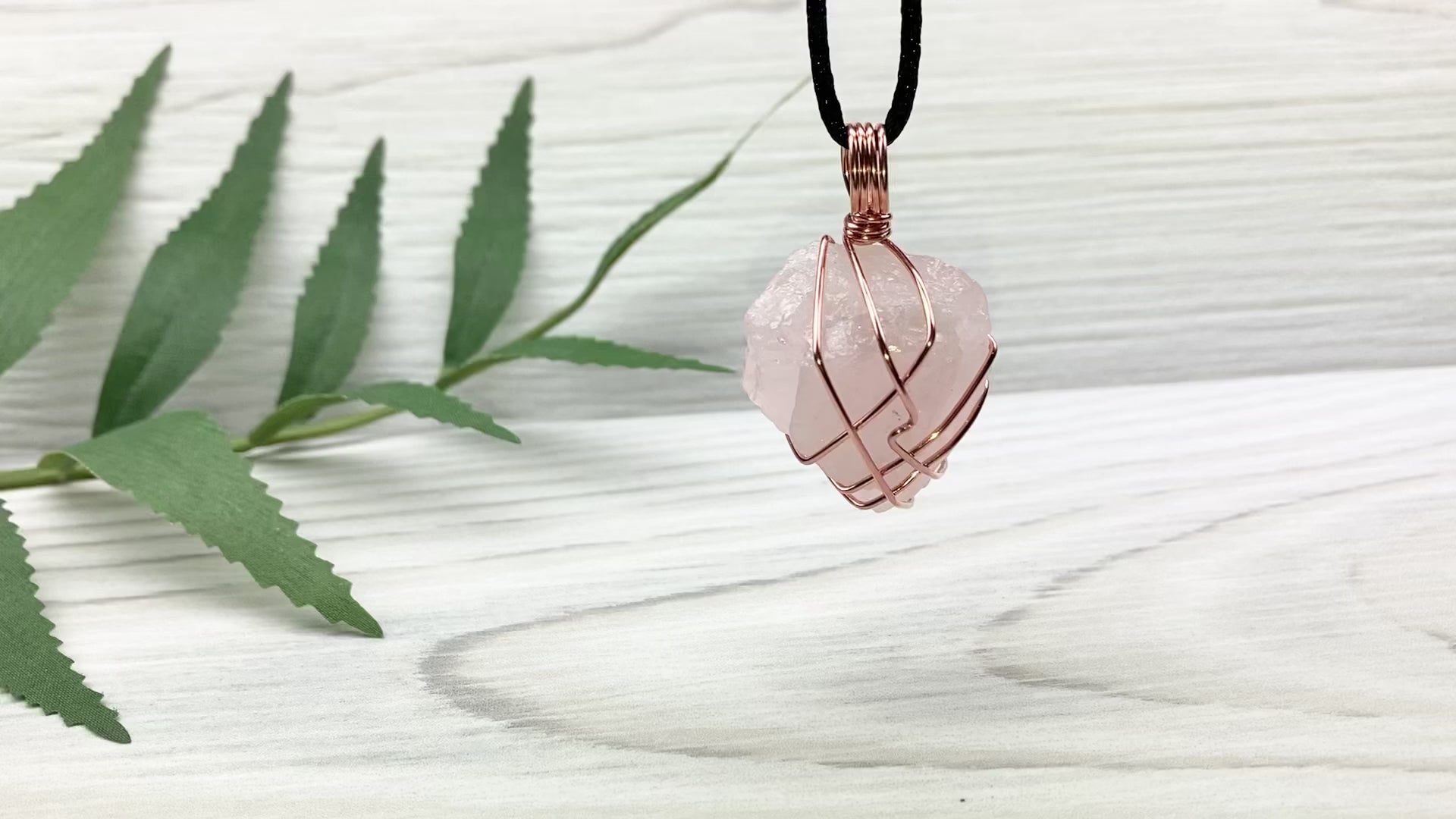 Raw rose shop quartz necklace